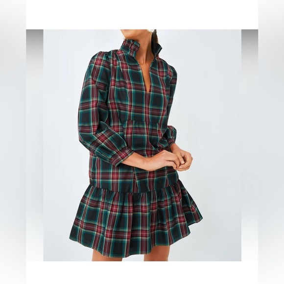 Tuckernuck Palmerston Dress XXL | Highland Tartan Holiday Midi Retail$228 NWT - Picture 1 of 16